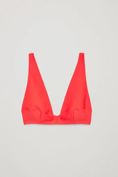 Shop Cos Smooth Bikini Top In Red