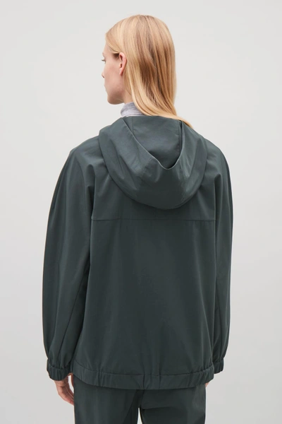 Shop Cos Hooded Jacket With Hidden Insert In Grey