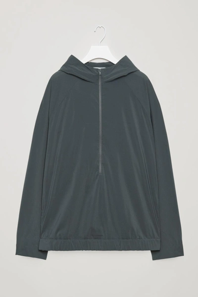 Shop Cos Hooded Jacket With Hidden Insert In Grey