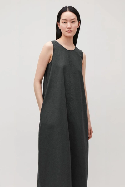 Shop Cos Sleeveless Balloon Dress In Grey