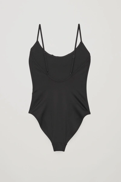 Shop Cos Frill Swimsuit In Black