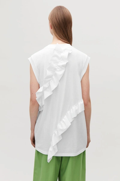 Shop Cos Frilled Cocoon Vest Top In White