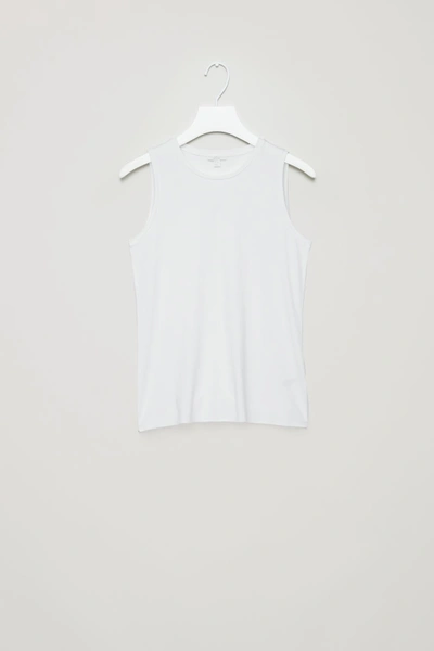 Shop Cos Slim Jersey Vest Top In White