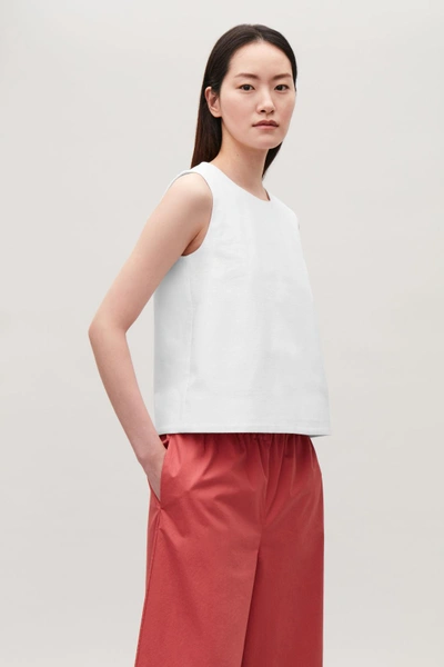 Shop Cos Boxy Vest Top In White