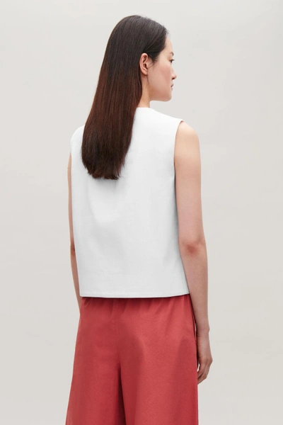 Shop Cos Boxy Vest Top In White