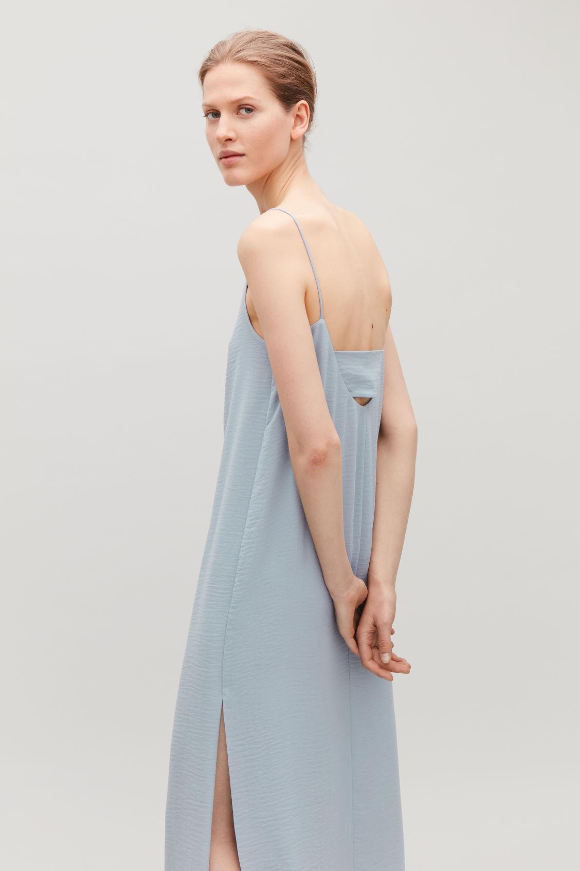 cos layered open back dress