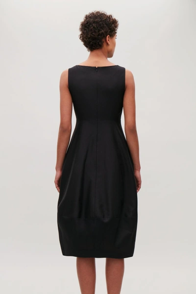Cos Cotton-silk Cocoon Dress In Black | ModeSens