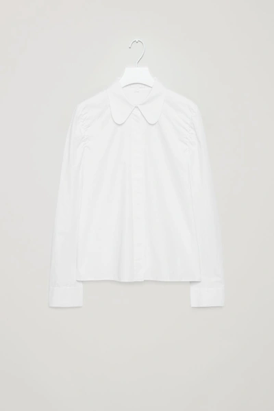 Shop Cos Round-collar Shirt In White