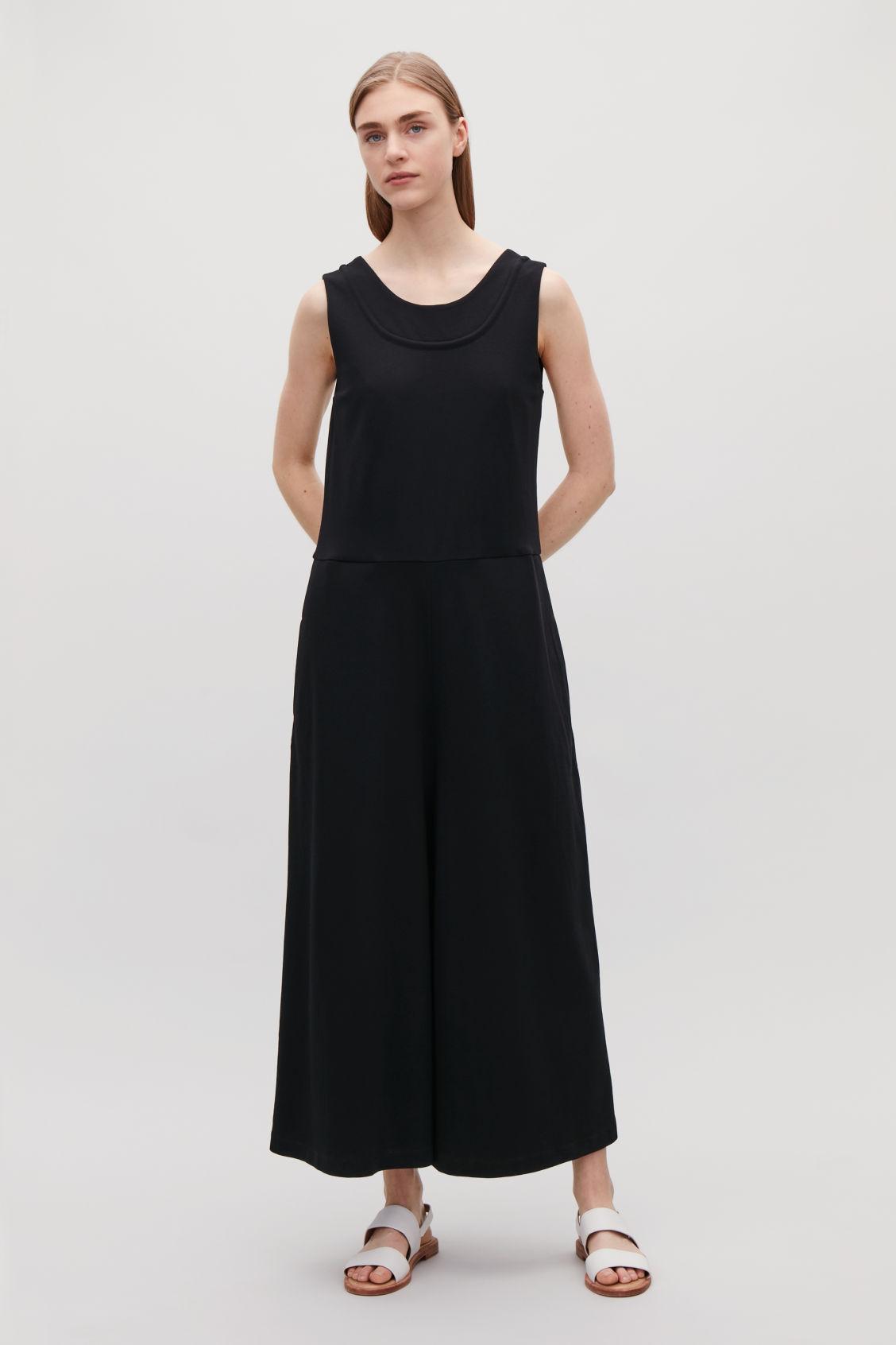 sleeveless jersey jumpsuit