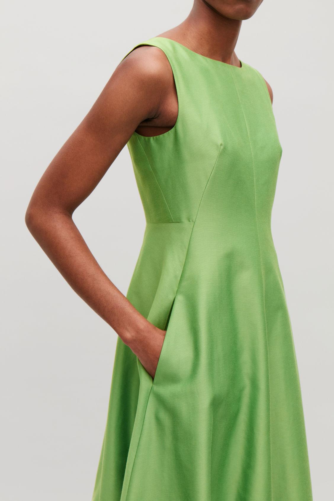 cos cotton silk cocoon dress