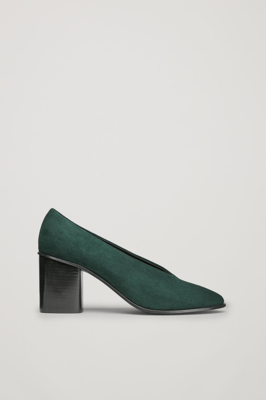 cos chunky heel pumps