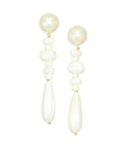 Shop Lele Sadoughi Copacabana Drop Earrings In White