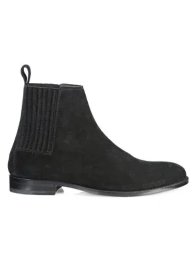 Shop Saint Laurent Dare Suede Chelsea Boots In Nero