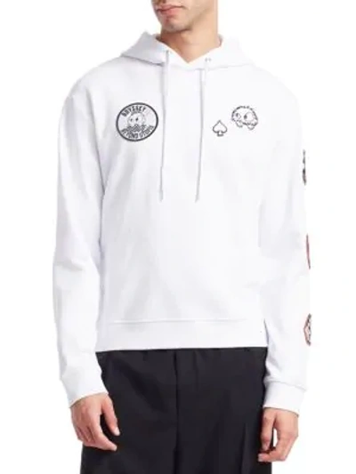 Shop Mcq By Alexander Mcqueen Big Monster Patch Hoodie In Optic White