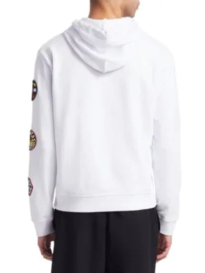 Shop Mcq By Alexander Mcqueen Big Monster Patch Hoodie In Optic White