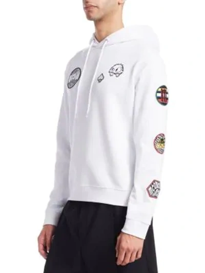 Shop Mcq By Alexander Mcqueen Big Monster Patch Hoodie In Optic White