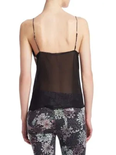 Shop J Brand Lucy Floral-print Silk Camisole In Floral Print Queen Annes Lace