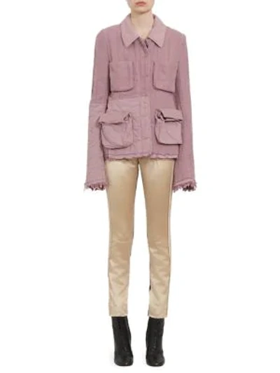 Shop Haider Ackermann Quilted Officers Jacket In Nakhu Crystal Rose