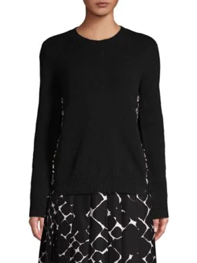Shop Marc Jacobs Wool & Cashmere Button Back Sweater In Black