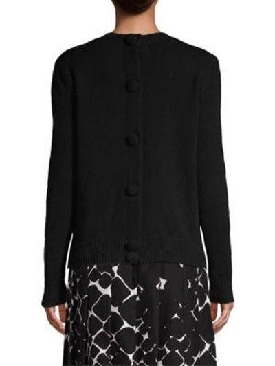 Shop Marc Jacobs Wool & Cashmere Button Back Sweater In Black