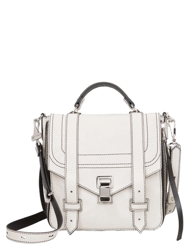 Shop Proenza Schouler Ps1+ Zip Leather Backpack White