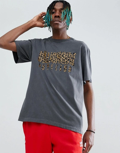 Shop Billionaire Boys Club Leopard Print Arch Logo T-shirt In Black - Black