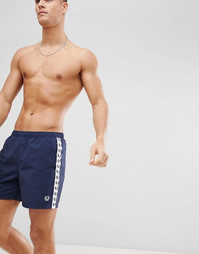 Fred Perry Sports Authentic Taped Swimshorts In Navy - Navy | ModeSens