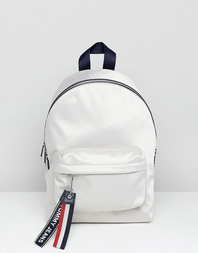 Shop Tommy Jeans Backpack With Logo Tape Straps - Gray