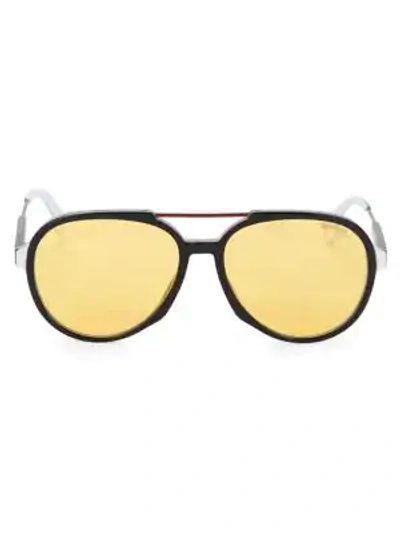 Shop Carrera 56mm Aviator Sunglasses In Clear Mirror