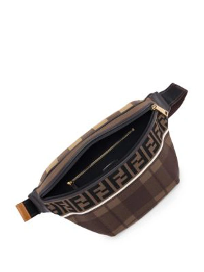 Shop Fendi Ff Knit Belt Bag In Multi