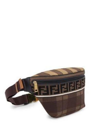Shop Fendi Ff Knit Belt Bag In Multi