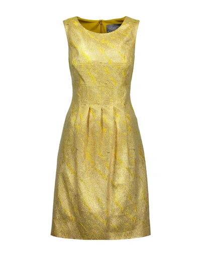 Shop Lela Rose Knee-length Dress In Yellow