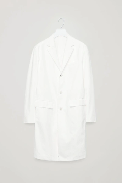 Shop Cos Cotton-twill Coat In White