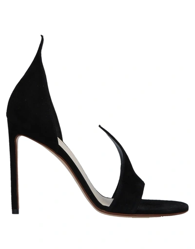 Shop Francesco Russo Woman Sandals Black Size 11 Soft Leather