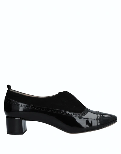 Shop Armani Collezioni Loafers In Black