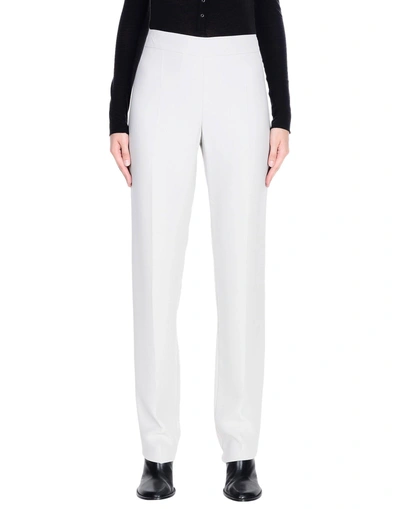 Shop Armani Collezioni Pants In Light Grey