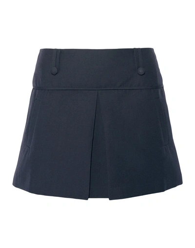 Shop Totême Mini Skirt In Dark Blue