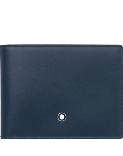Shop Montblanc Wallet In Dark Blue