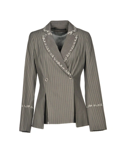Shop Malloni Sartorial Jacket In Grey