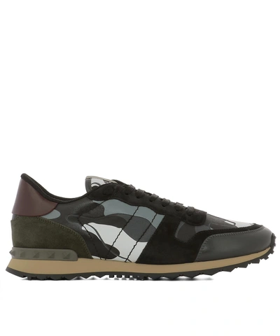 Shop Valentino Rockrunner Camouflage Sneakers In Multicolor