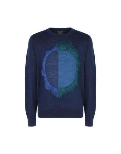 Shop Ps By Paul Smith Sweaters In Dark Blue
