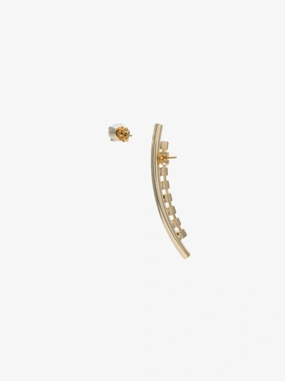 Shop Anton Heunis Gold Plated Brass Stud And Pearl Tube Earring In Metallic