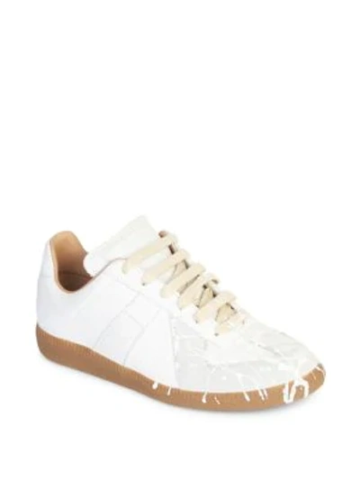 Shop Maison Margiela Splatter Paint Sneakers In White