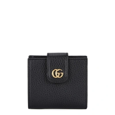 Shop Gucci Gg Marmont Black Leather Wallet