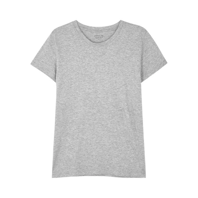 Shop Vince Essential Grey Pima Cotton T-shirt