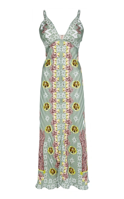 Shop Temperley London Flux Strappy Dress In Green