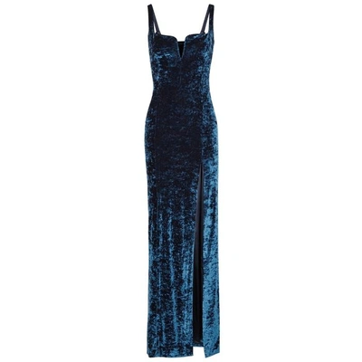 Shop Galvan Solstice Blue Velvet Gown