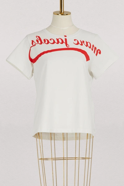 Shop Marc Jacobs Print T-shirt In Ivory/red