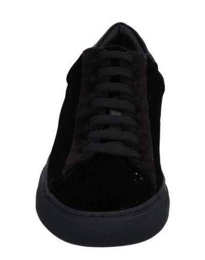 Shop Dondup Woman Sneakers Black Size 5 Textile Fibers, Soft Leather