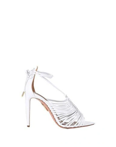 Shop Aquazzura Sandals In White